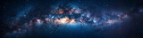 Fototapeta  - Stunning cosmic landscape with vibrant galaxy stars. Background space design
