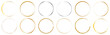 Creative vector illustration of hand drawing gradient color circle line sketch set isolated on white background. Art design round circular scribble doodle. Vector illustration. Eps file 357.