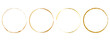 Hand drawn golden circle line sketch set. Vector circular scribble doodle round circles for message note mark design element. Pencil or pen graffiti bubble or ball draft illustration. Eps file 359.