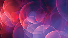 This Abstract Image Depicts Overlapping Translucent Circles In A Kaleidoscope Of Rich Pink And Blue Hues, Conveying A Sense Of Depth And Movement