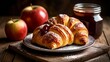  Deliciously baked croissants with a hint of apple and honey glaze
