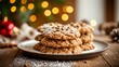  Deliciously festive  A plate of sugardusted cookies perfect for holiday celebrations