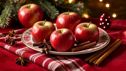 Sticker -  Warm Holiday Glow with Apples and Cinnamon