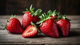 Fototapeta Dmuchawce -  Fresh strawberries ripe and ready to enjoy
