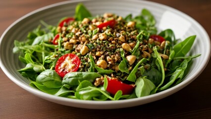 Canvas Print -  Fresh and vibrant salad ready to be savored