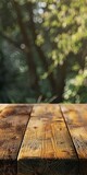 Fototapeta Nowy Jork - Wooden table with blurry background