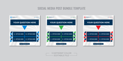 Giveaway contest social media post banner template, Quix social post