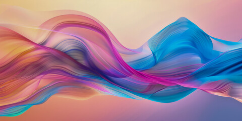 Wall Mural - abstract colorful waves flowing - fluid art in motion