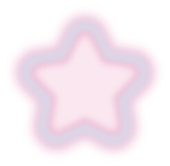 Wall Mural - blur gradient star shape in pastel color, y2k style element for social post, banner, poster, png iso