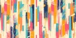 Abstract seamless pattern with colorful vertical stripes, brush strokes in the style of pink blue green yellow orange and teal colors. 