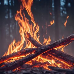 Wall Mural - campfire