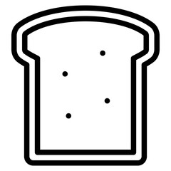 Poster - Flat bread, toasted bread vector icon