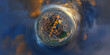 Worms Germany 360° little planet evening
