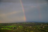 Fototapeta Tęcza - Rainbow over Umbria, Italy April 2024