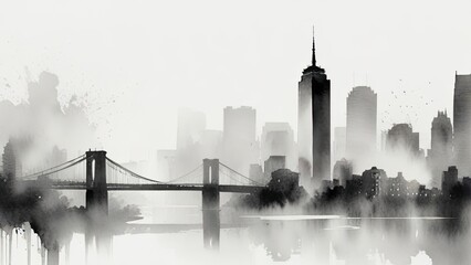 Canvas Print - city skyline