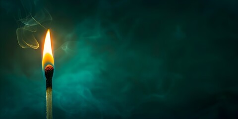 Poster - A Brilliant Spark Igniting Into a Teal and Green Color Gradient Symbolizing New Beginnings and Possibilities