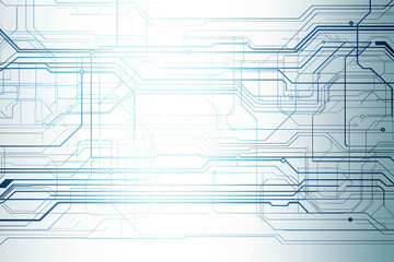Abstract illustration of data flow on circuit, white digital cyberspace concept. Background, wallpaper.