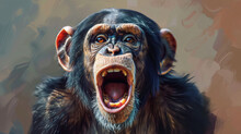 Chimpanzee Expresses Emotions Funny Monkey