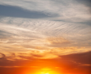 Wall Mural - Sunset in with dramatic storm clouds.