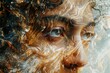 A collaborative artwork created by an AI and a human, merging classical painting techniques with surreal digital effects to create a unique portrait