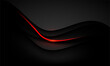 Abstract red light lines curve black shadow overlap with blank space design modern luxury futuristic creative background vector