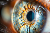 Extreme Close-Up of Human Eye, Macro Photography, Iris Detail