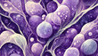 Lavender seamless organic liquid pour bubble textured background, abstract illustration.