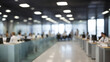 © Graphic ELE - empty blurred office background for presentation, empty background, office background, orange, blue, black, white, glass office background, blurred office background with sunlight, blurred office,