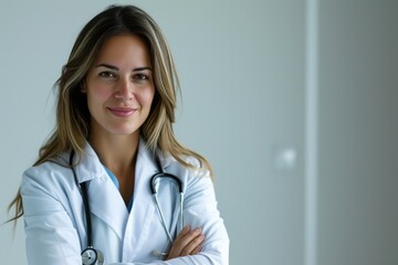 Poster - Confident Brazilian Female Doctor in Professional Pose