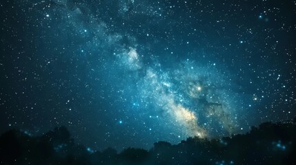night sky blue space background