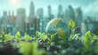 Green planet, environmental protection poster