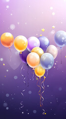 Wall Mural - Colorful balloon decoration for birthday celebration