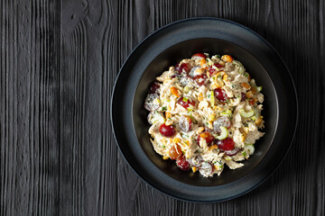 Wall Mural - chicken grape salad with celery, cashew, parmesan