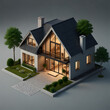 © Mjr - 3d rendering of isometric house ai generated