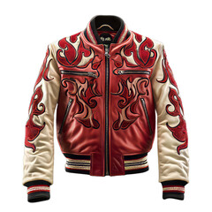 Poster - Red white flame Sukajan Jacket