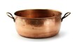 Isolated Copper Pot for Kitchen & Cooking - Shiny Saucepan & Utensil for Food Preparation on White Background