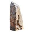 Monolith: Isolated Ancient Standing Stone in Geometric Shape on White Background