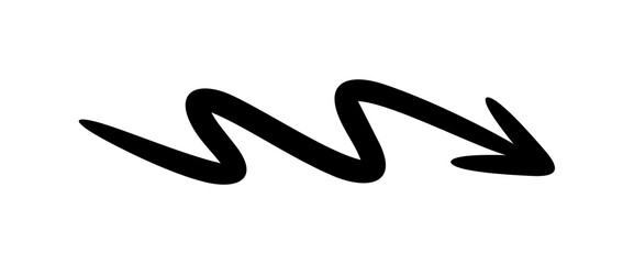 Hand drawn thin arrow graphic design