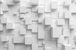 © Creative - 3D square white technology communication abstract. Generative Ai