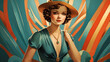 © sebastianav1994 - art deco vintage girl poster