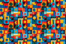 Geometric Blocks And Shapes In Vivid Colors