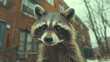 Curious Raccoon Observing the Camera