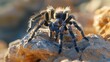 Close Up of a Spider on a Rock