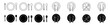 Set of icons spoon, fork, knife. Food, signs collection. Set of black and white cutlery vector icons. Vector