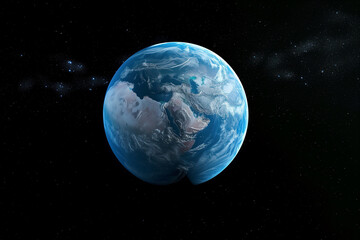 Wall Mural - blue planet Earth isolated on dark space