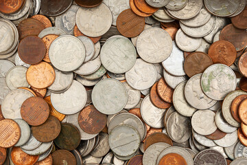 Wall Mural - Old coins money background