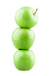 Green apple isolated on transparent background. Png format