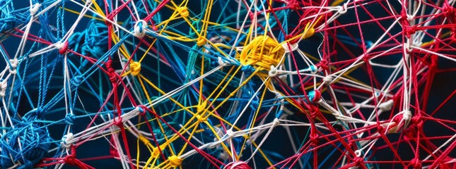 Intricate Network of Multicolored Threads