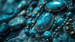 Close up of a necklace with beautiful turquoise stones, perfect for jewelry and fashion related projects