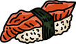 sushi piece icon vector illustration design isolated